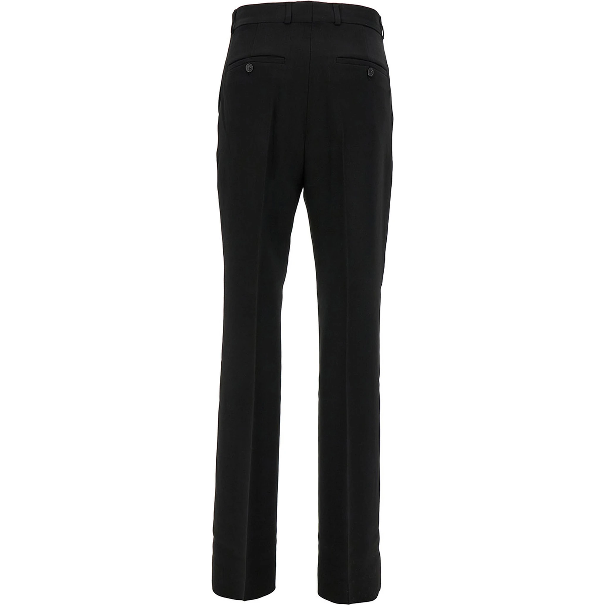 Black Flared Tailored Pants in Viscose Blend Woman