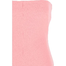 Bysha Pink Long Dress with Front Split in Tech Fabric Stretch Woman