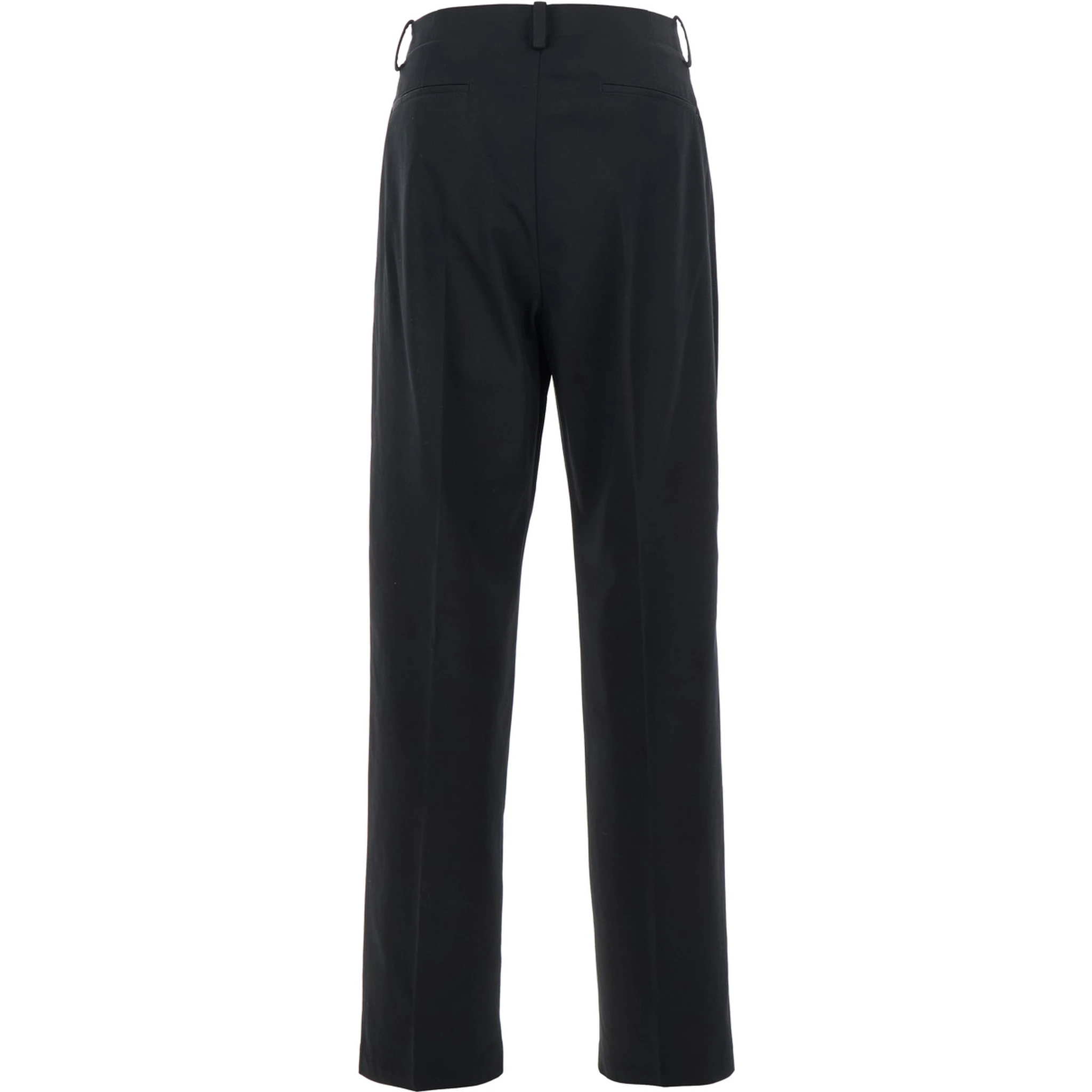 Black Pants with Belt Loops and Contrasting Writing on the Side in Cotton Man
