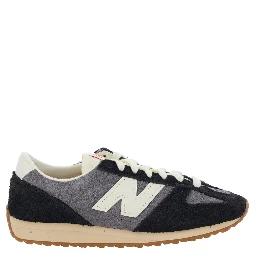 Black Low Top Sneakers with Logo Patch in Suede Unisex