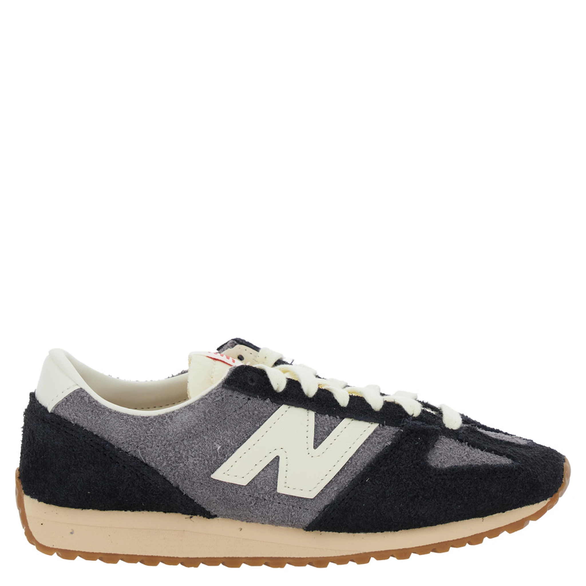 Black Low Top Sneakers with Logo Patch in Suede Unisex