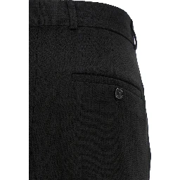 Black Flared Tailored Pants in Viscose Blend Woman