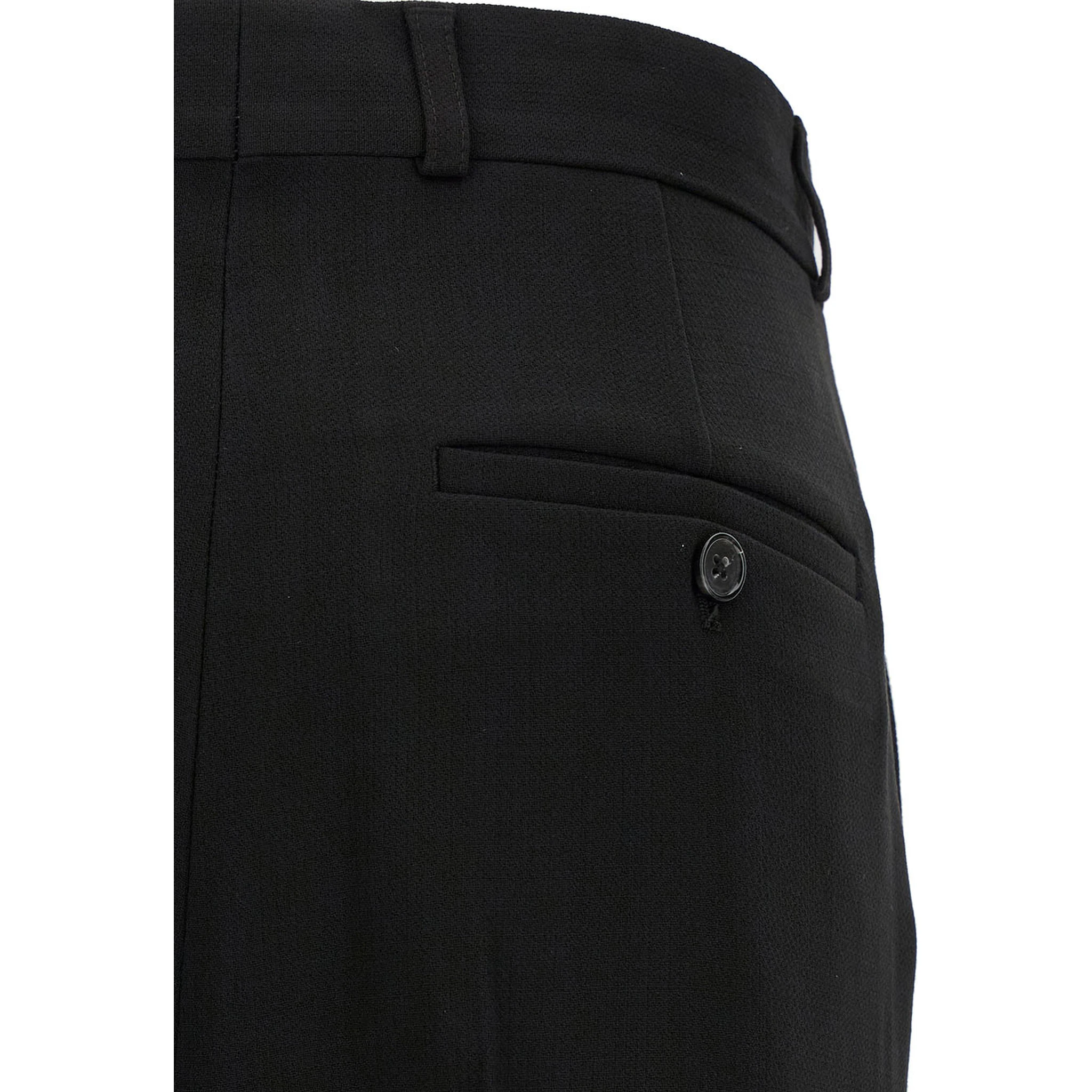 Black Flared Tailored Pants in Viscose Blend Woman