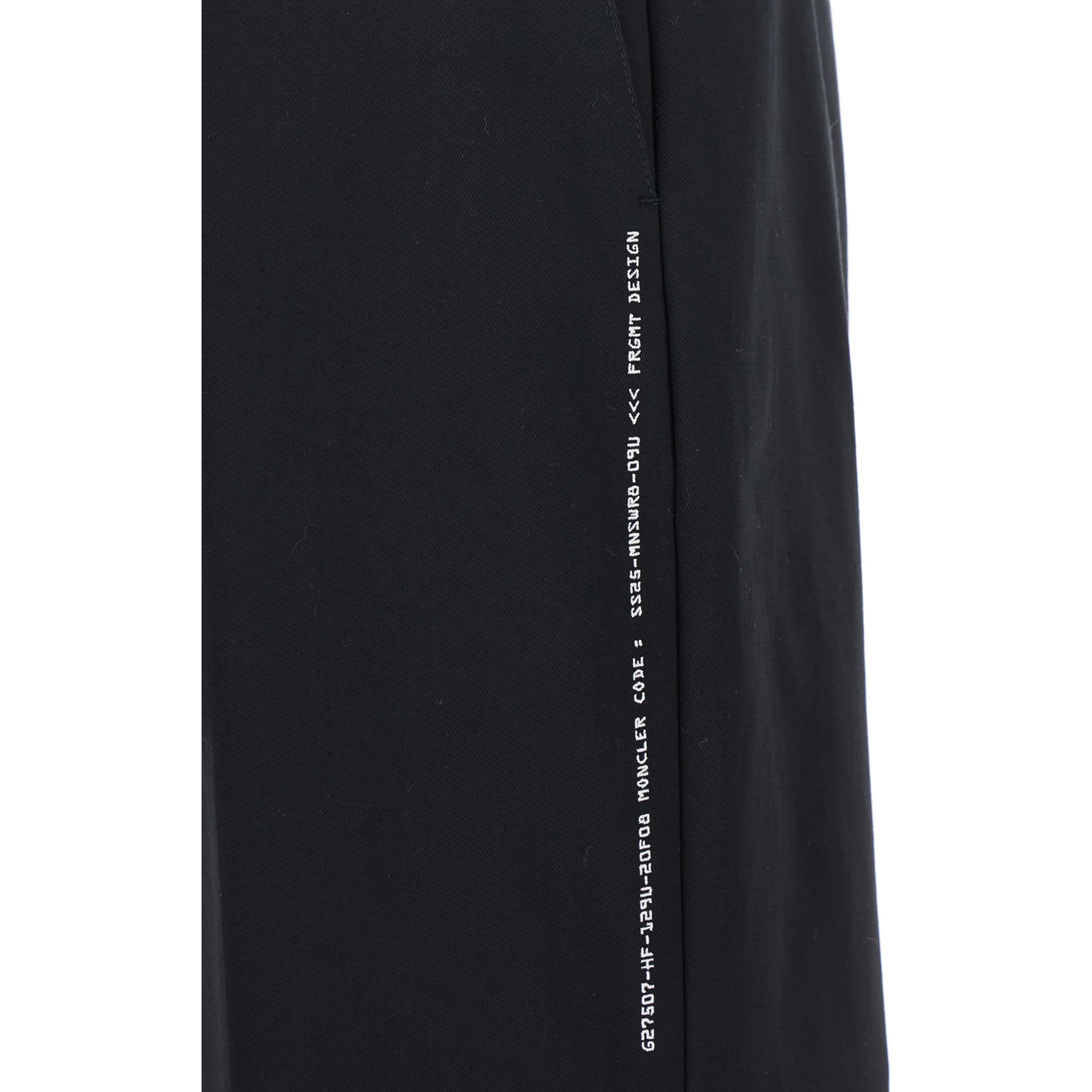 Black Pants with Belt Loops and Contrasting Writing on the Side in Cotton Man