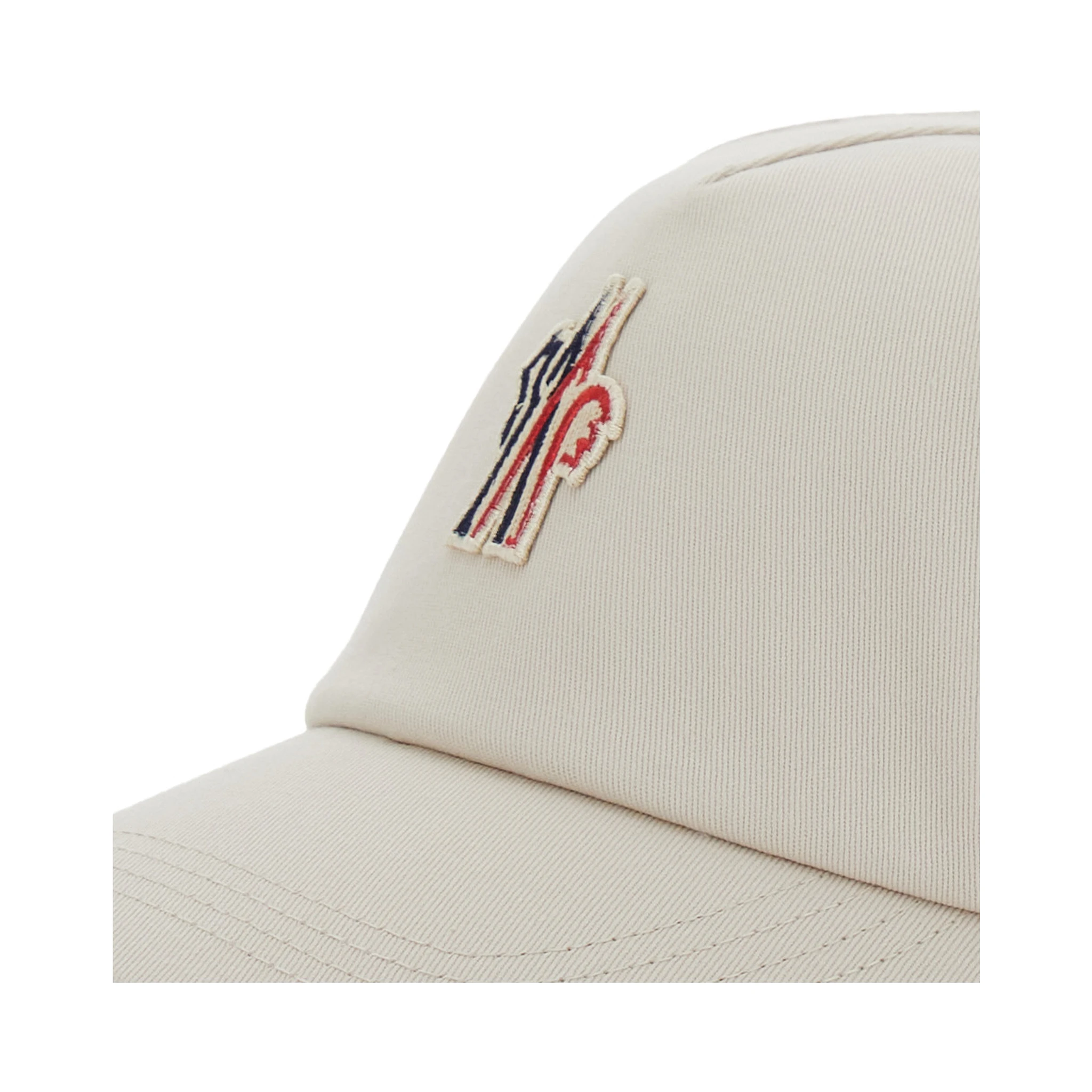 White Baseball Cap with Logo Patch on the Front in Cotton Woman