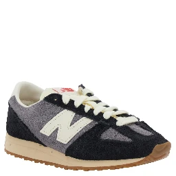 Black Low Top Sneakers with Logo Patch in Suede Unisex