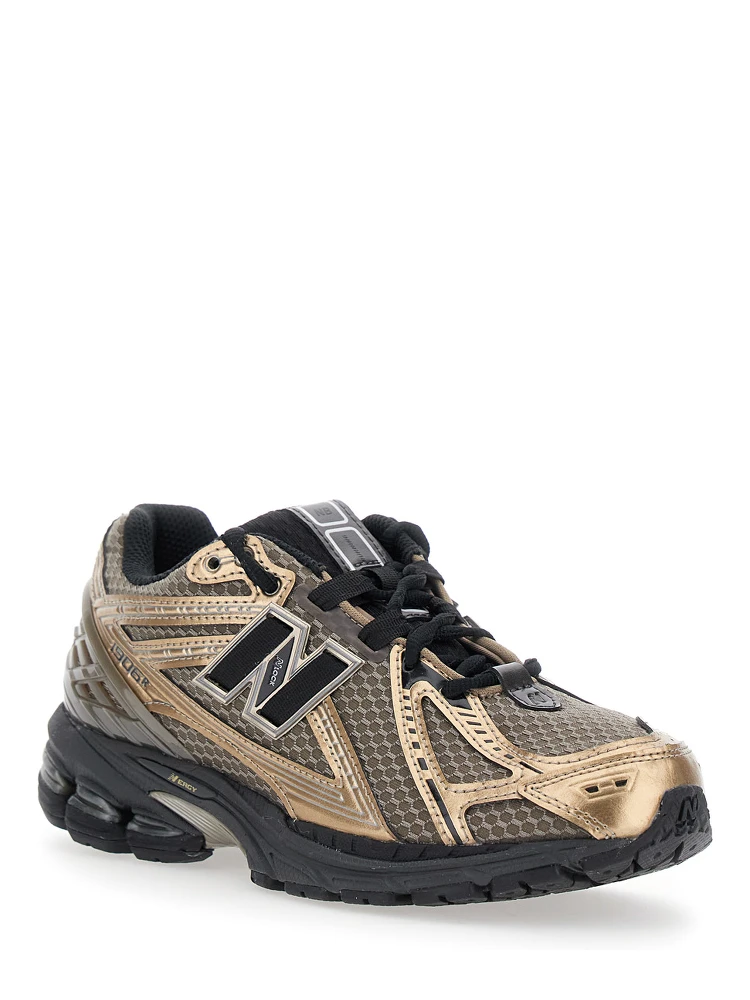 1906R Gold Colored Sneaker with Mesh Design and Side Logo in Synthetic Fiber Unisex alternative