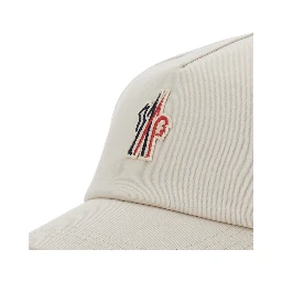 Grey Baseball Cap with Logo Embroidery in Cotton Man