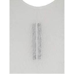 White Racerback Top with Oversize Band  in Cotton Man