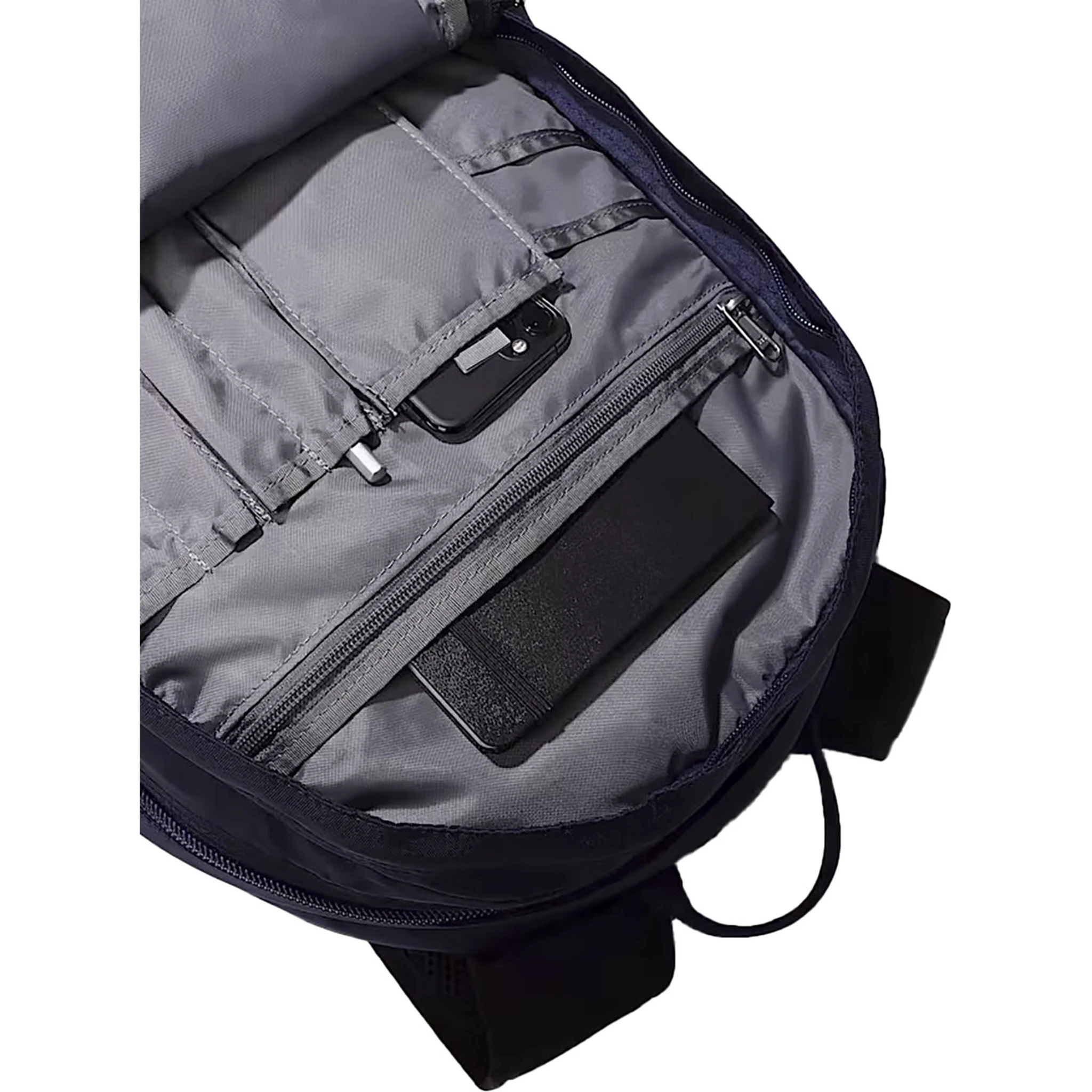 Borealis Classic Blue Backpack With Contrasting Logo Print in Tech Fabric Man