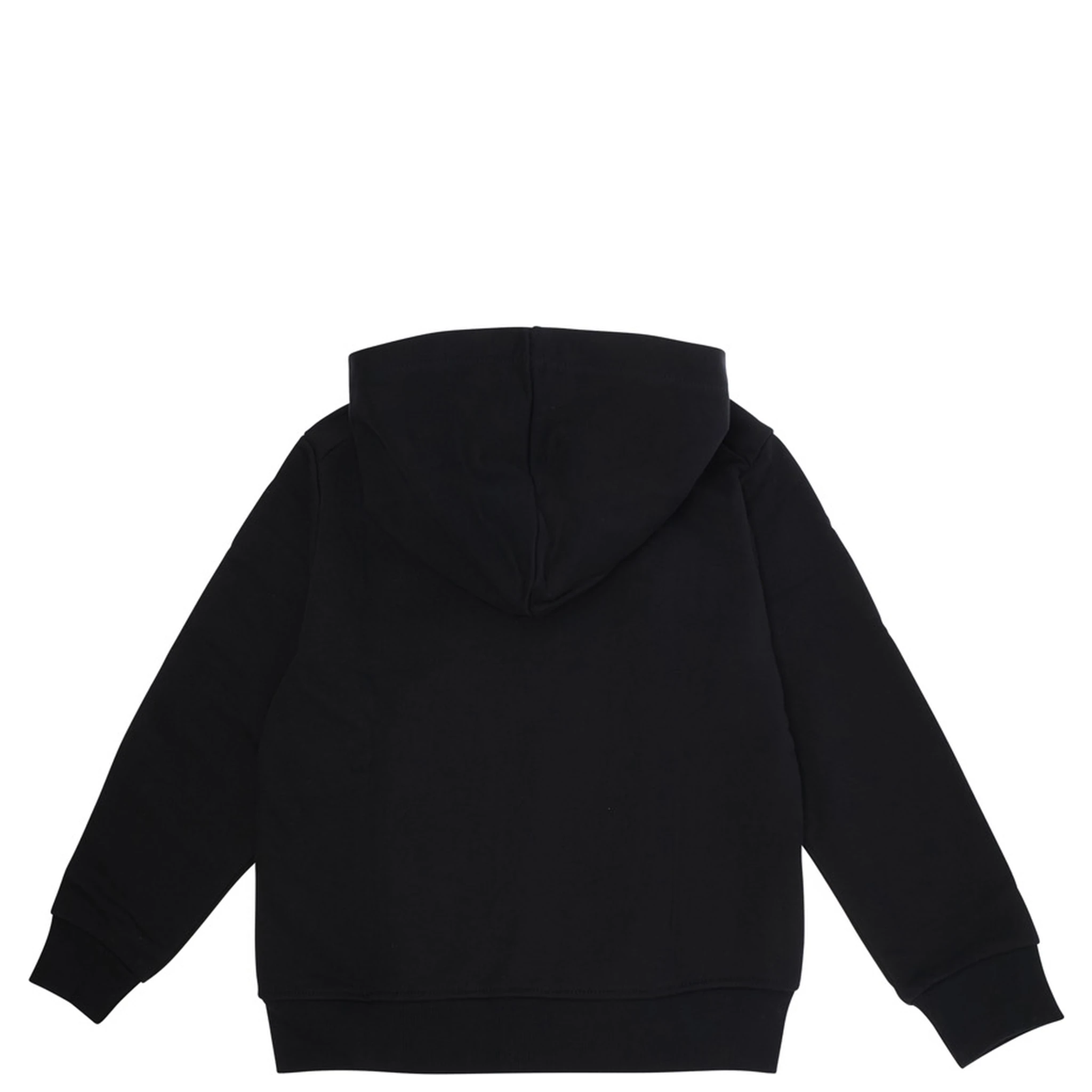 Black Hoodie with Logo Lettering on the Front in Cotton Boy