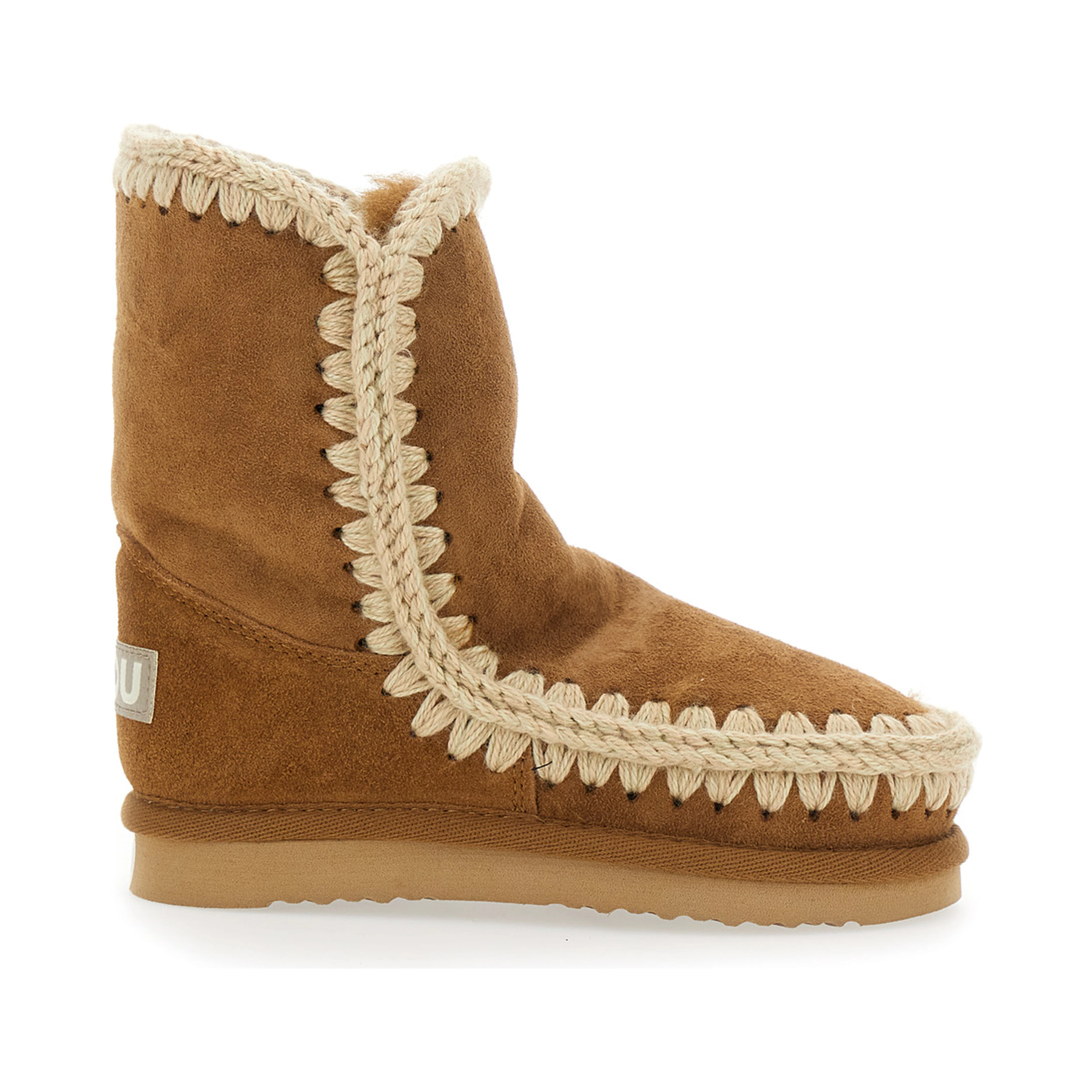 Eskino Beige Ankle Boots in Patent Suede Girl