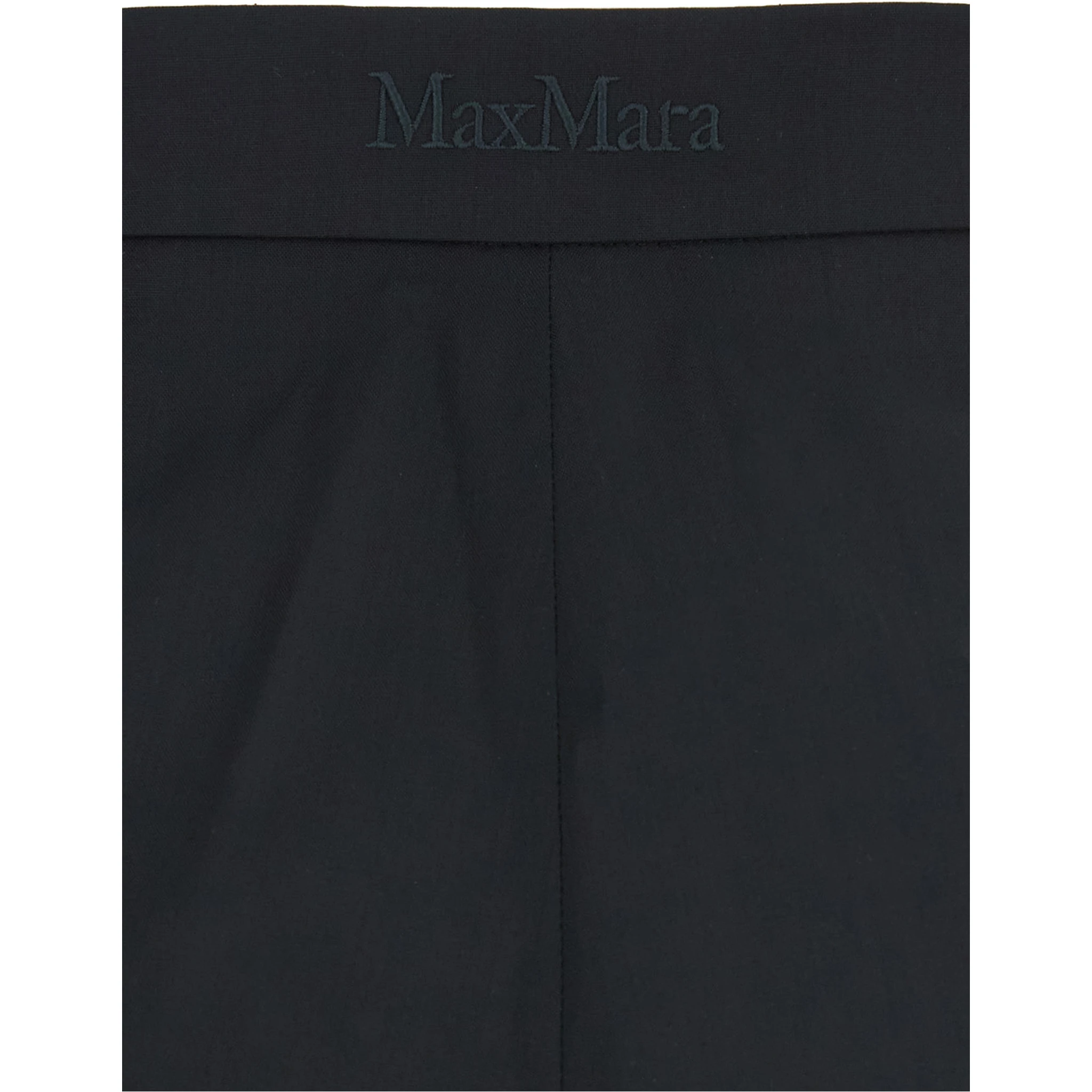 Fernet Black Pants with Wide Leg and Logo Lettering on the Rear in Wool Woman