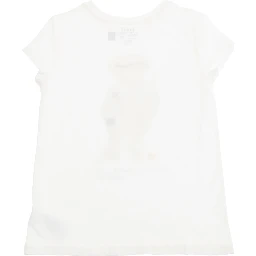White Crewneck T-Shirt with Maxi Logo Print on the Front in Cotton Woman