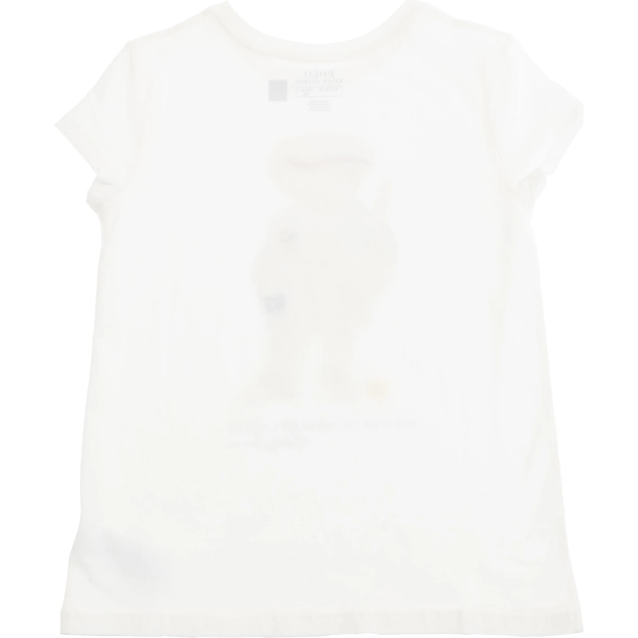 White Crewneck T-Shirt with Maxi Logo Print on the Front in Cotton Woman