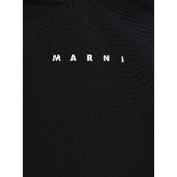 Black Hoodie with Logo Lettering on the Front in Cotton Boy