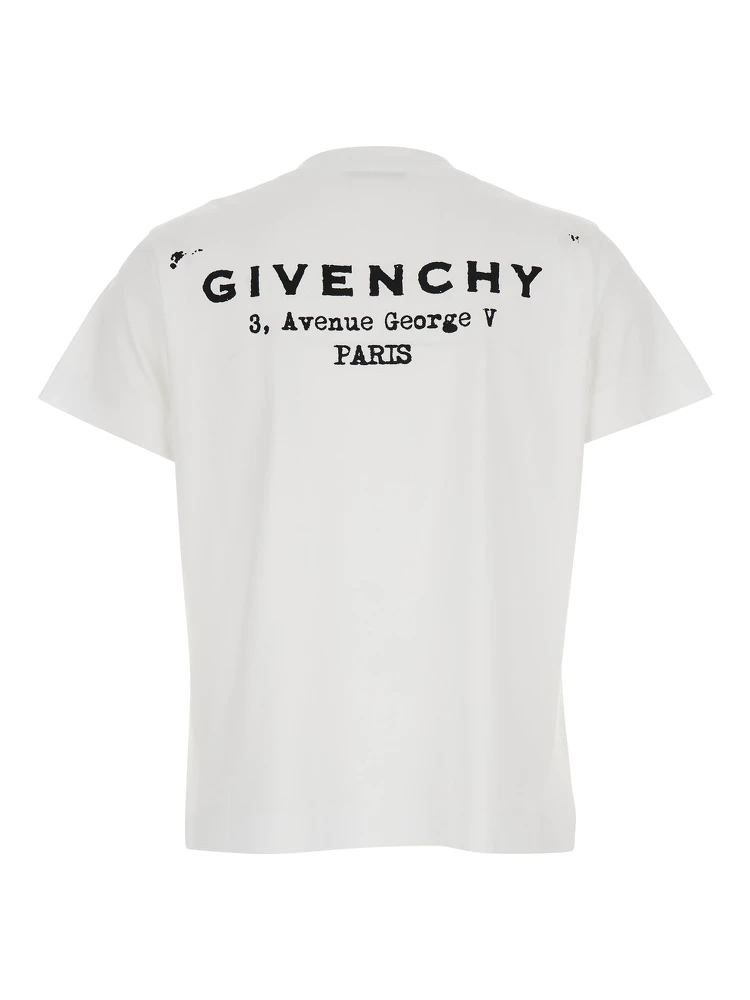 White Crewneck T-Shirt with Logo Lettering on Front and Rear in Cotton Woman alternative