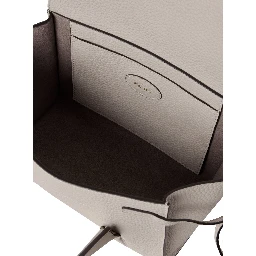 Mini Bayswater Beige Shoulder Bag with Laminated Logo in Leather Woman