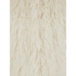 White Sleeveless Jacket with Front Concealed Closure in Ecofur Woman
