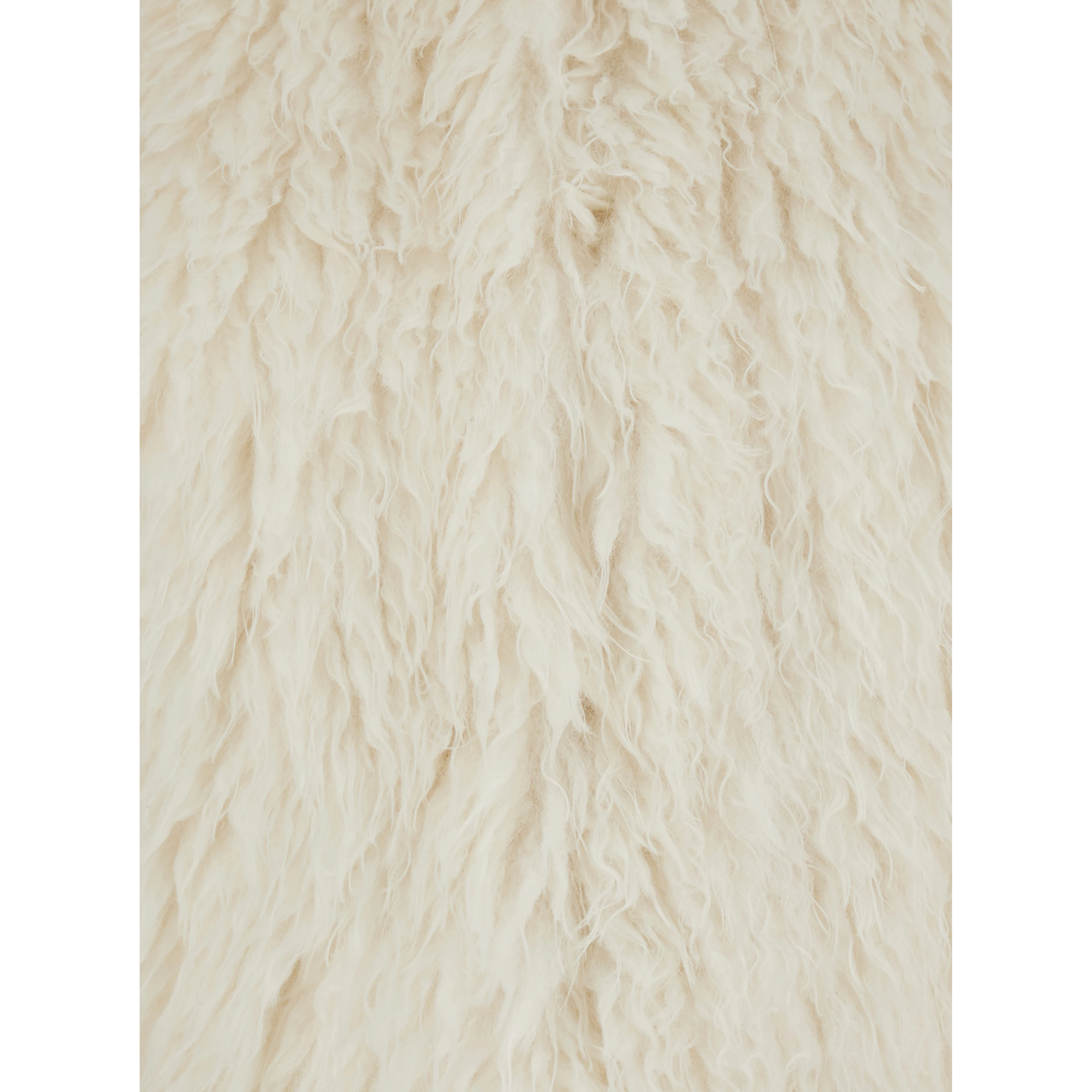 White Sleeveless Jacket with Front Concealed Closure in Ecofur Woman