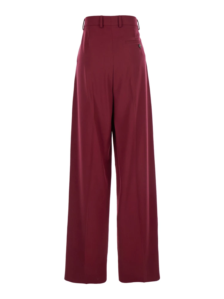 Bordeaux Pants with Concealed Closure on the Front in Wool Woman alternative