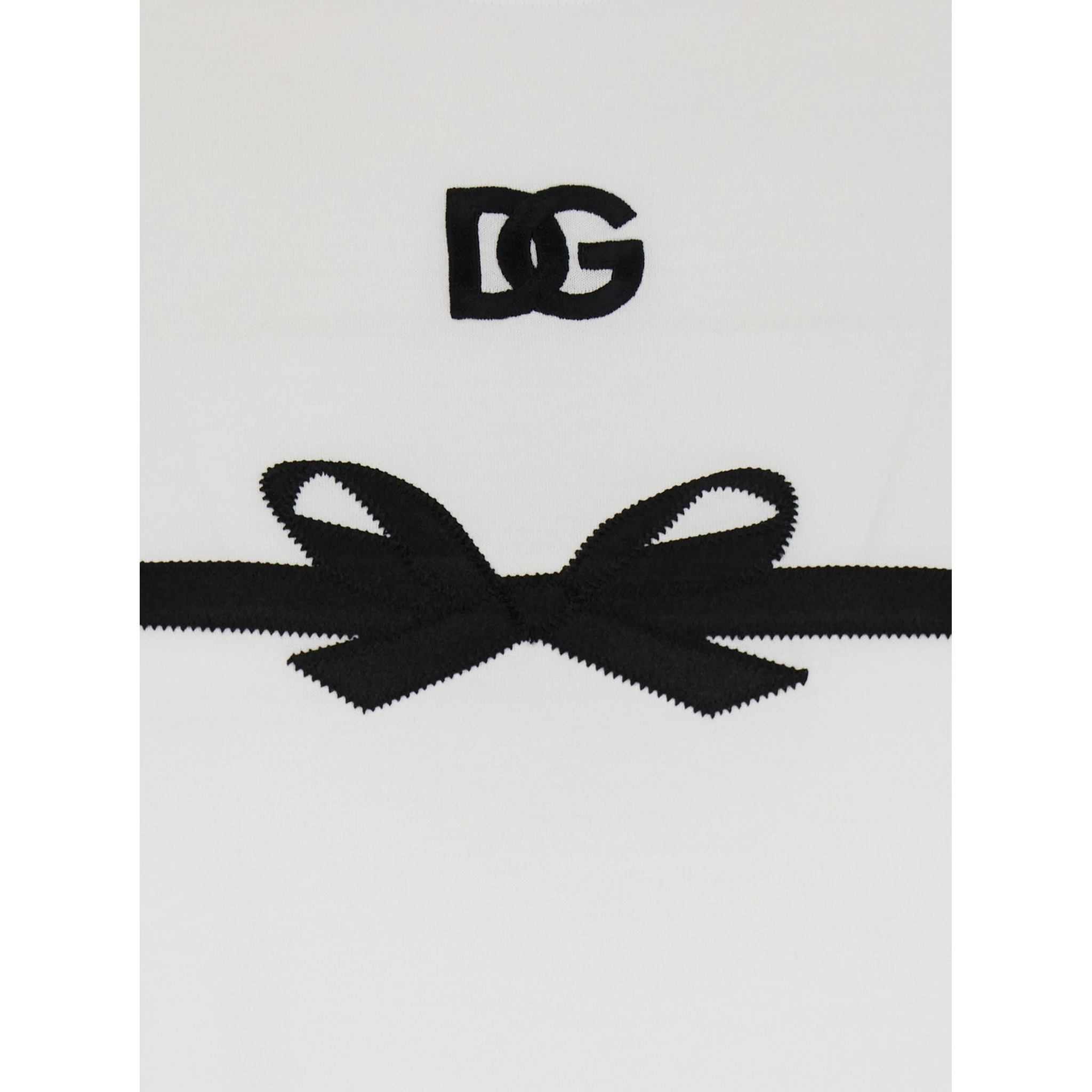 White Crewneck T-Shirt with Logo Print on the Front in Cotton Woman