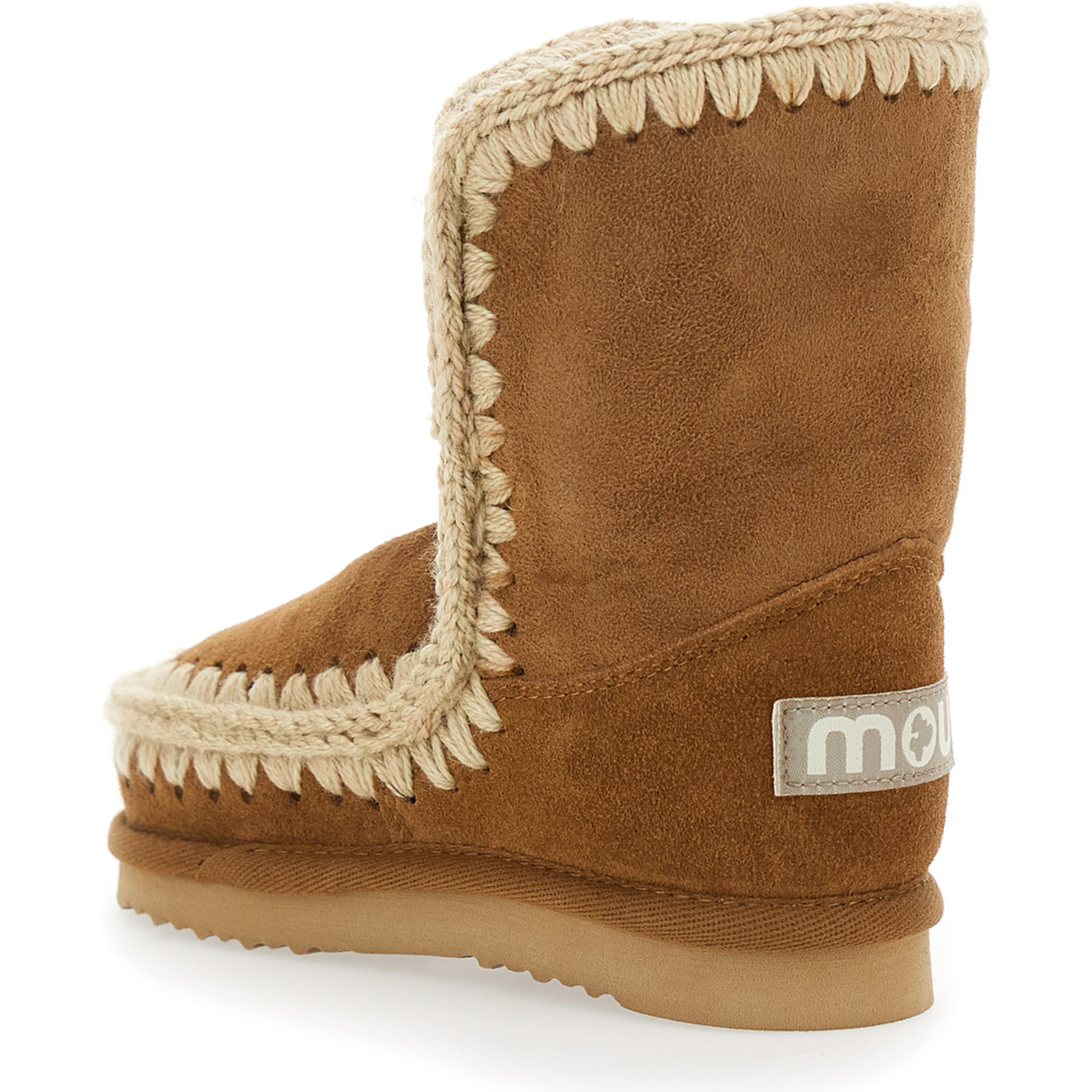 Eskino Beige Ankle Boots in Patent Suede Girl