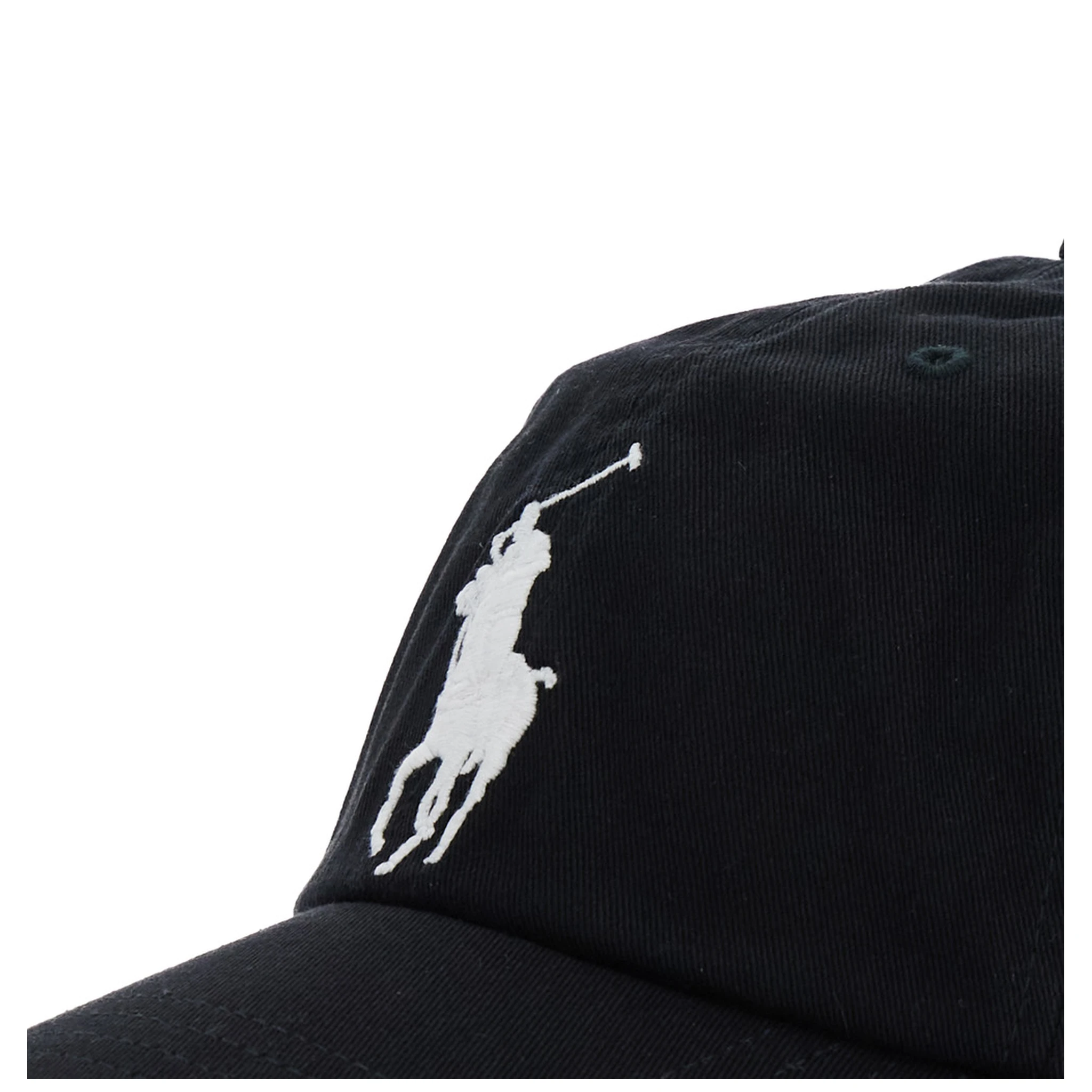 Black Baseball Cap with Maxi Pony on the Front and Numerical Detail on the Side in Cotton Boy