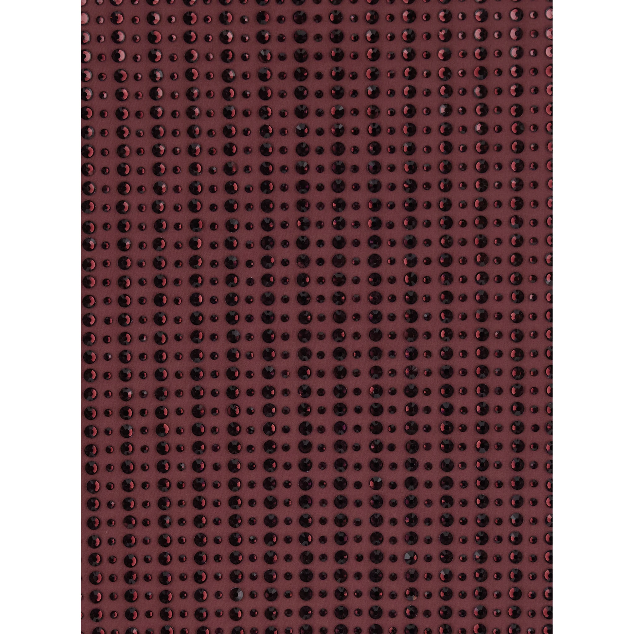 Malibu Crystal Bordeaux Skirt with All-Over Stud Embellishments in Tech Fabric Stretch Woman