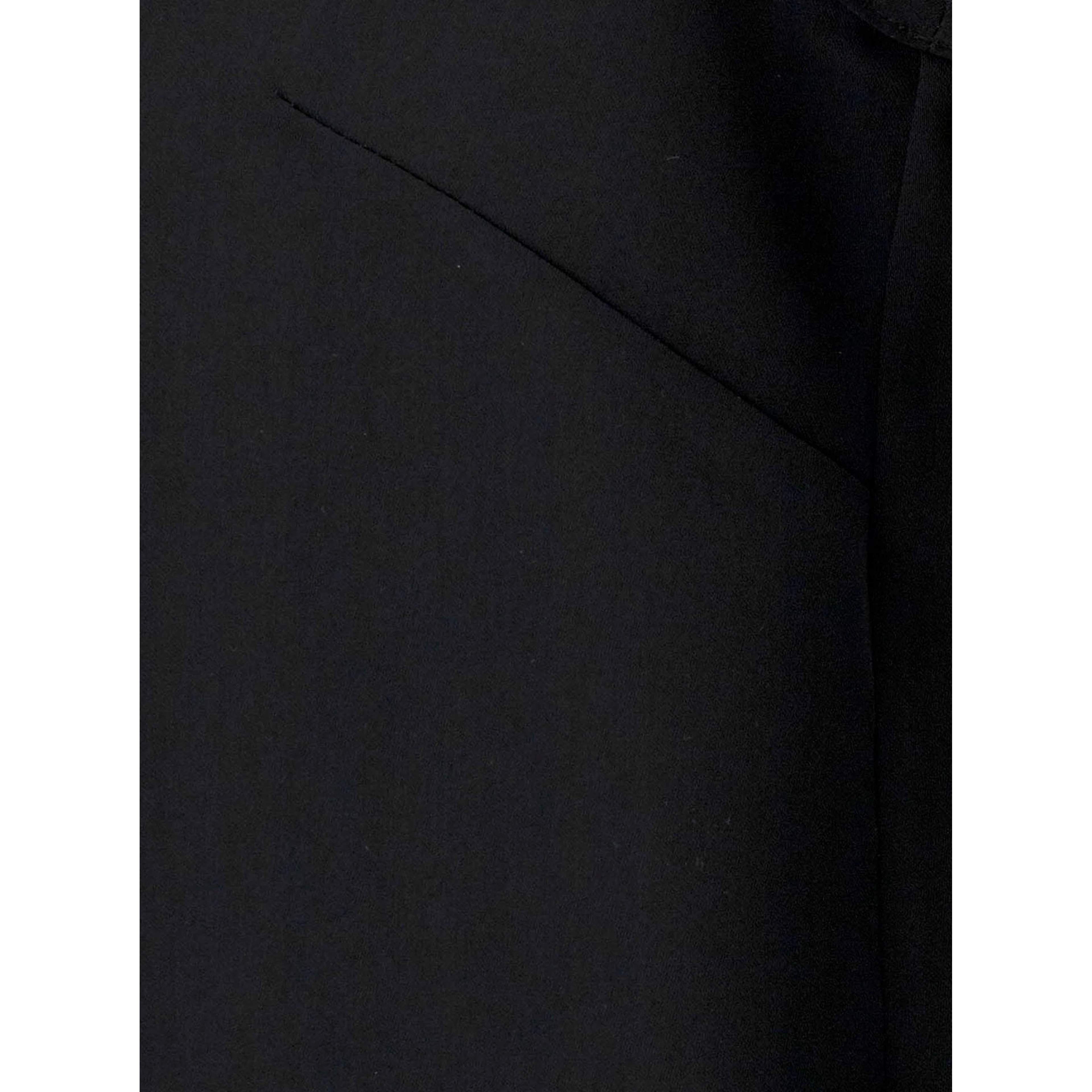 Black Tank Top with Plunging U Neckline in Polyamide Woman