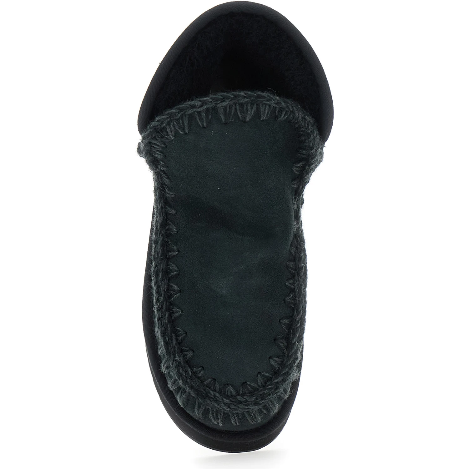 Black Ankle Boots with Braided Detail in Suede Woman