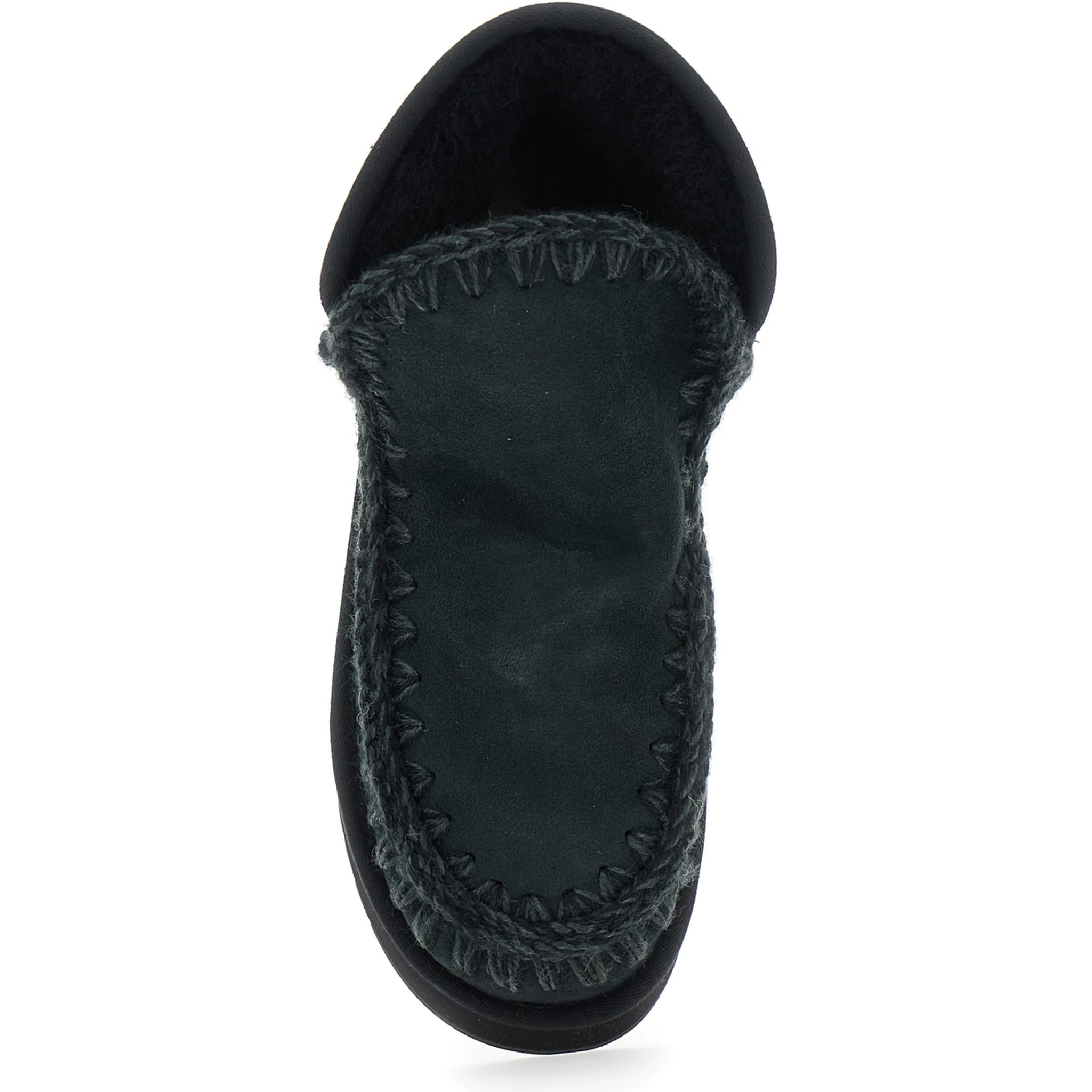 Black Ankle Boots with Braided Detail in Suede Woman