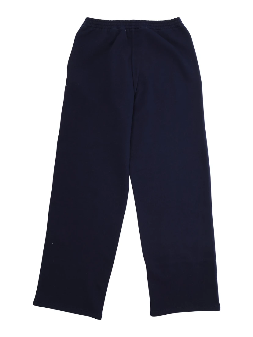 Blue Trousers with Web Pattern on Sides in Fabric Boy