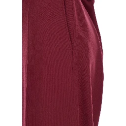 Bordeaux Pants with Concealed Closure on the Front in Wool Woman