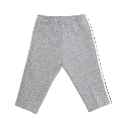Grey Trousers with Web Pattern on Sides in Fabric Baby