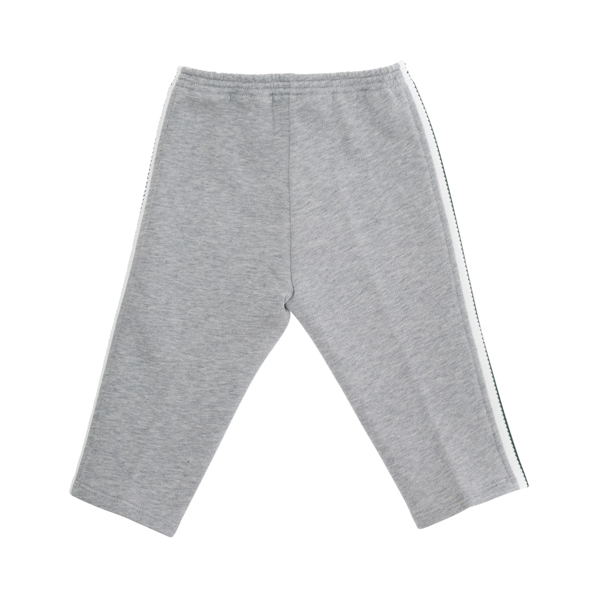 Grey Trousers with Web Pattern on Sides in Fabric Baby