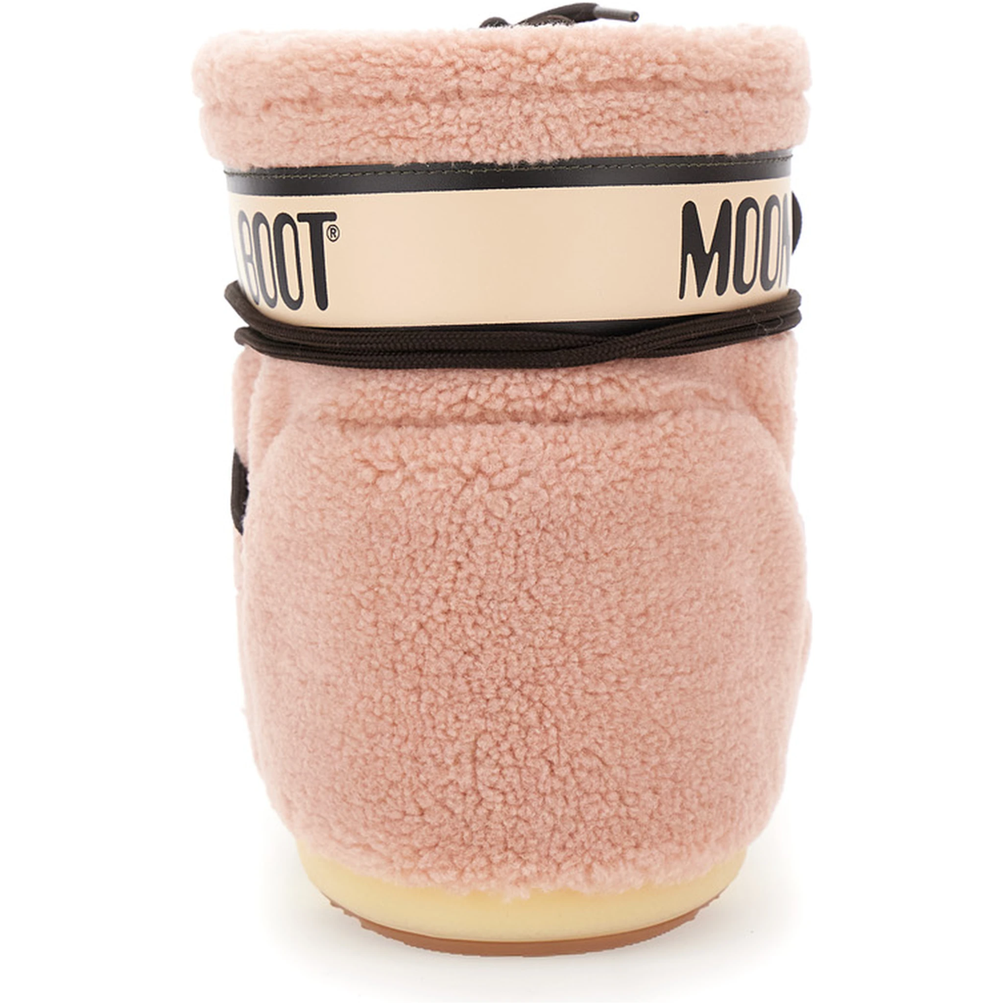 Icon Pink Snow Ankle Boots with Maxi Logo Print on the Side in Fleece Woman