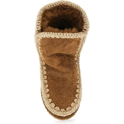 Eskino Beige Ankle Boots in Patent Suede Girl