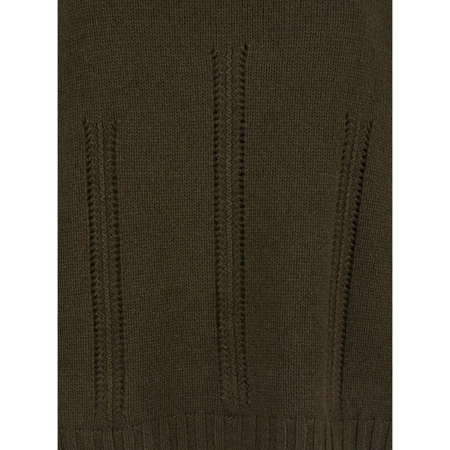 Brown Sweater with Mock Neck and Dropped Shoulders in Cashmere and Cotton Blend Woman