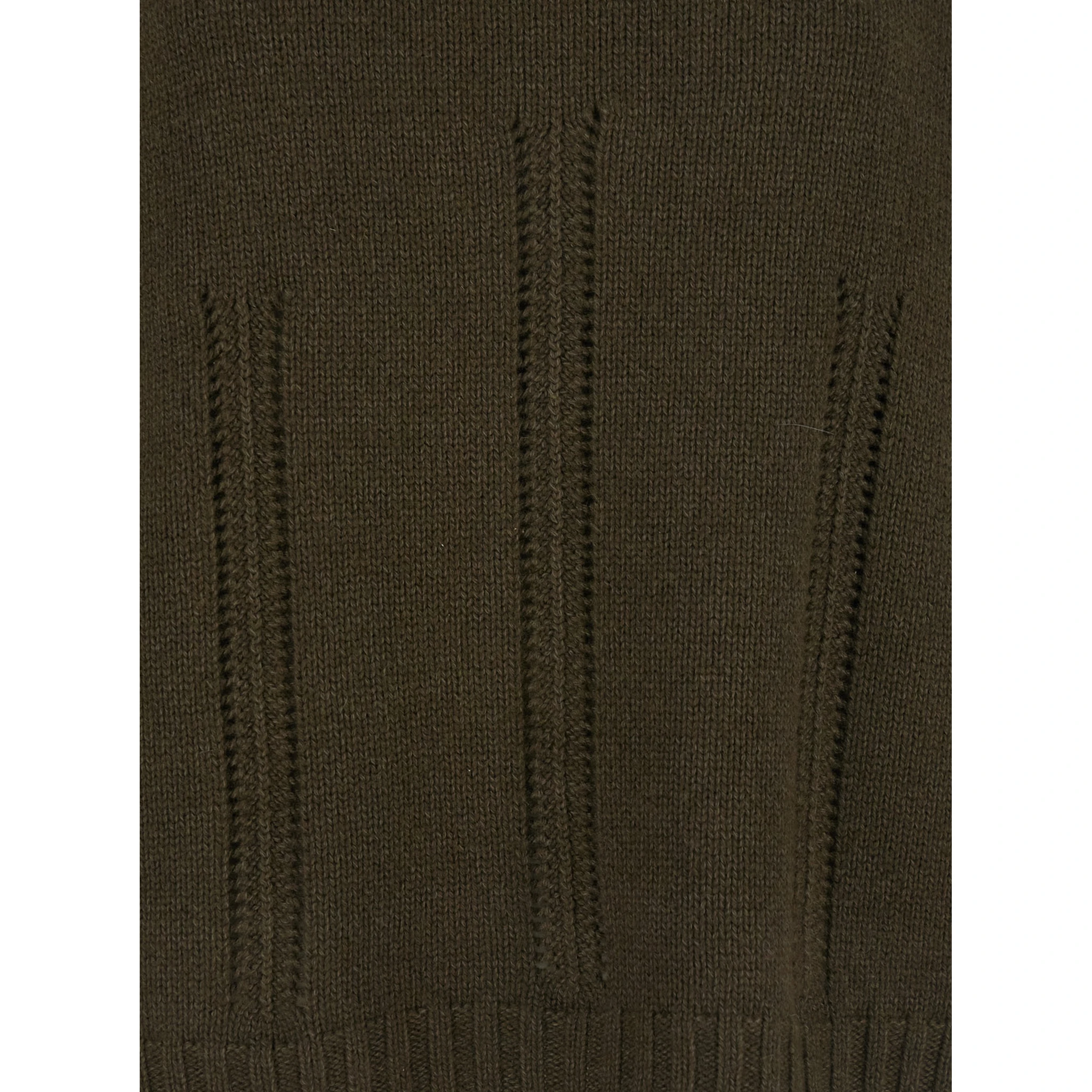 Brown Sweater with Mock Neck and Dropped Shoulders in Cashmere and Cotton Blend Woman