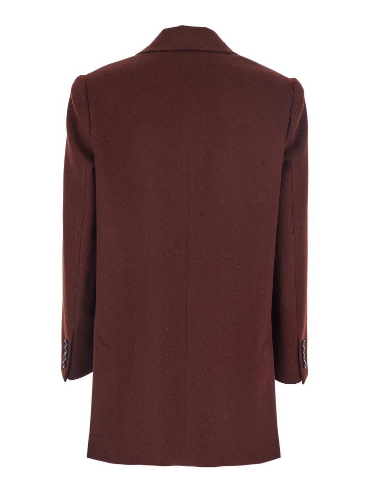 Ariccia Bordeaux Single-Breasted Jacket with Notched Revers in Wool Woman alternative