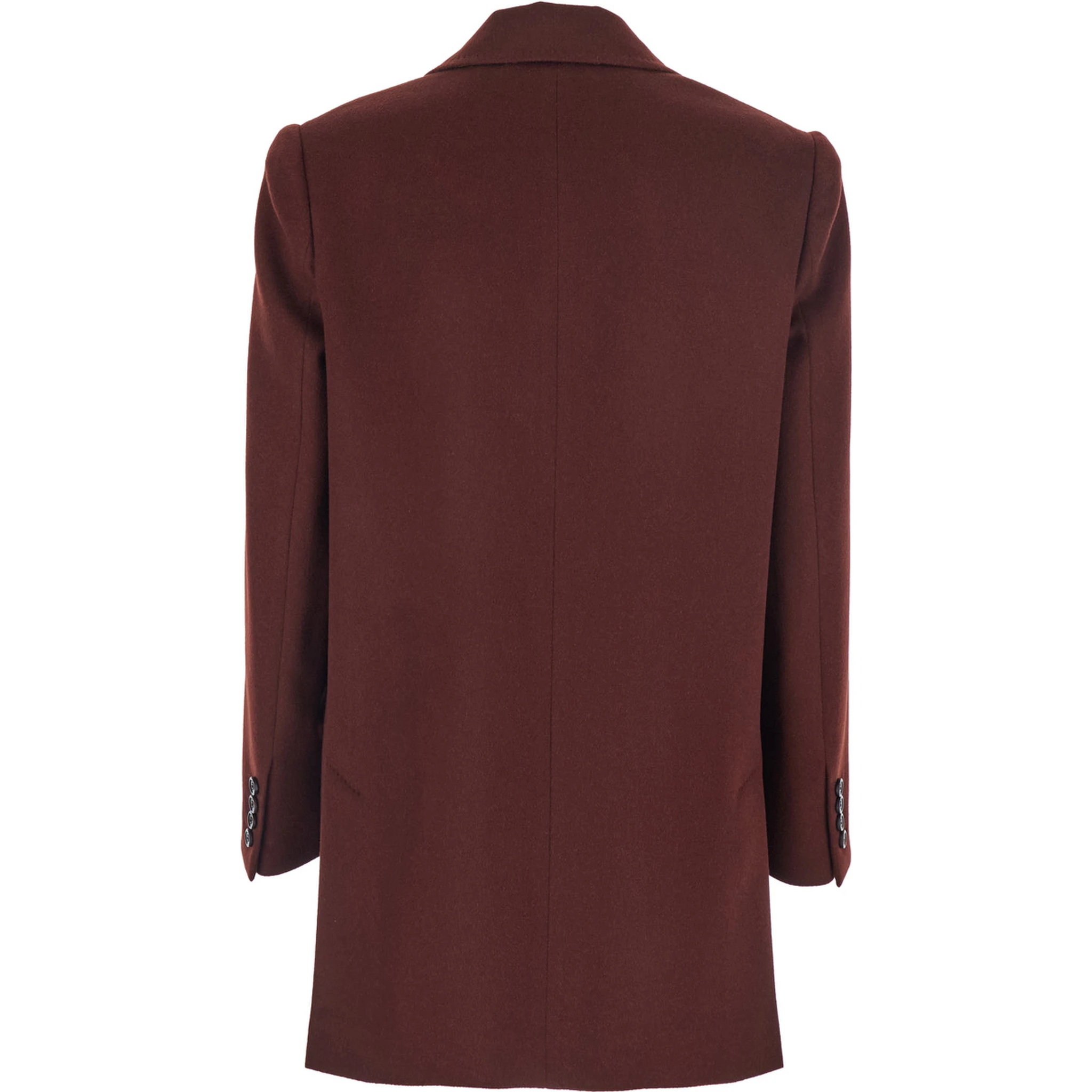 Ariccia Bordeaux Single-Breasted Jacket with Notched Revers in Wool Woman