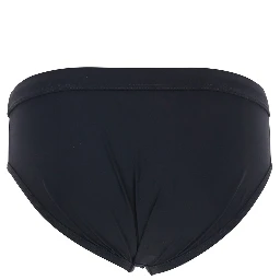 Black Swimwear with Logo Drawstring and Logo Tag in Tech Fabric Man