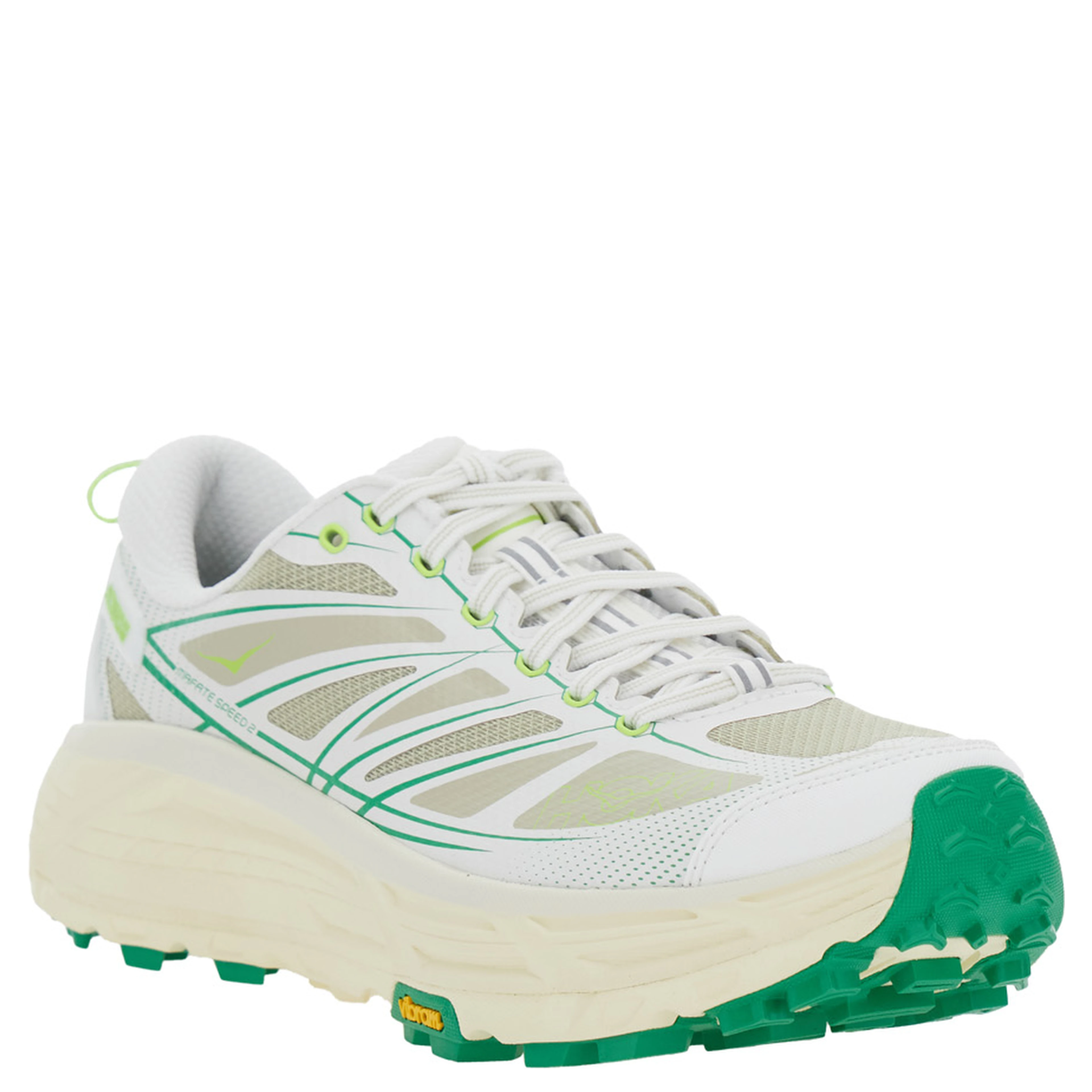 Mafate Speed 2 White Low Top Sneakers with Logo Patch on the Tongue and Contrasting Pull-Tab at the Heel in Tech Fabric Unisex