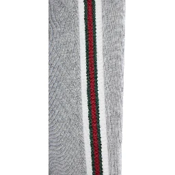 Grey Trousers with Web Pattern on Sides in Fabric Baby