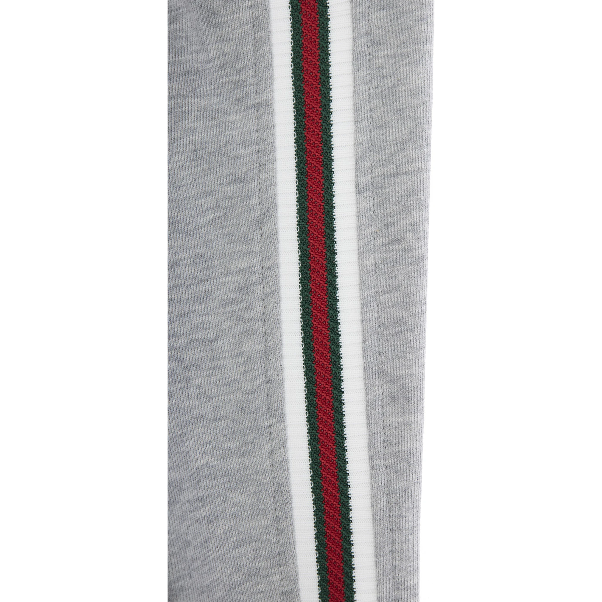 Grey Trousers with Web Pattern on Sides in Fabric Baby