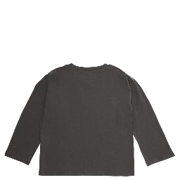 Grey Crew Neck Sweater with Front Print in Cotton Boy