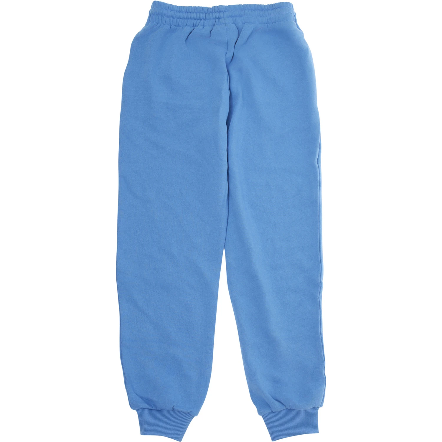 Light Blue Trousers with Elastic Waist and Front Embroidery in Cotton Boy