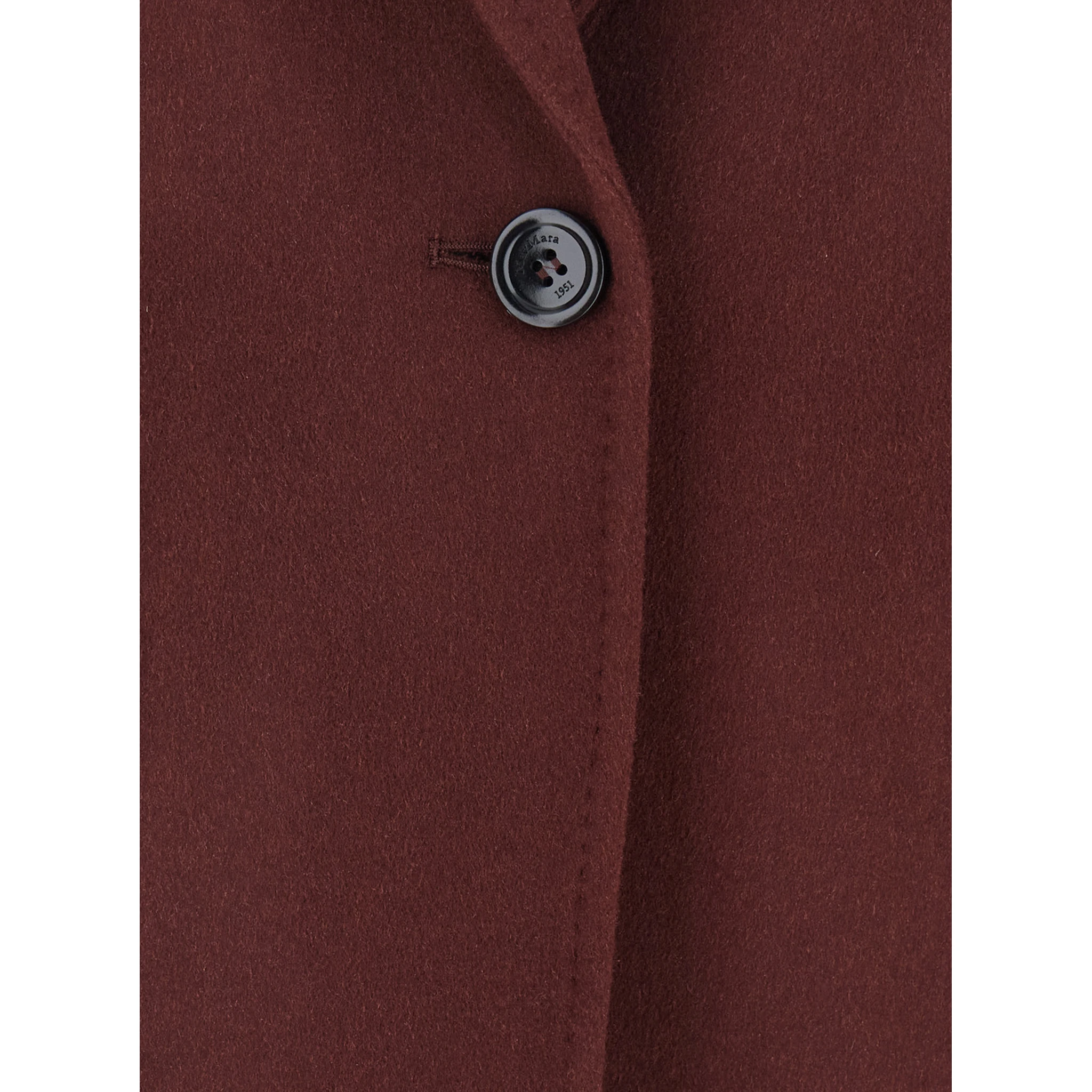 Ariccia Bordeaux Single-Breasted Jacket with Notched Revers in Wool Woman
