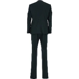 Grey Single-Breasted Suit with Notched Revers in Wool Blend Man